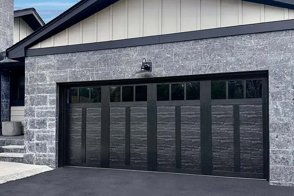 Carriage House Garage Door with Recessed Panels