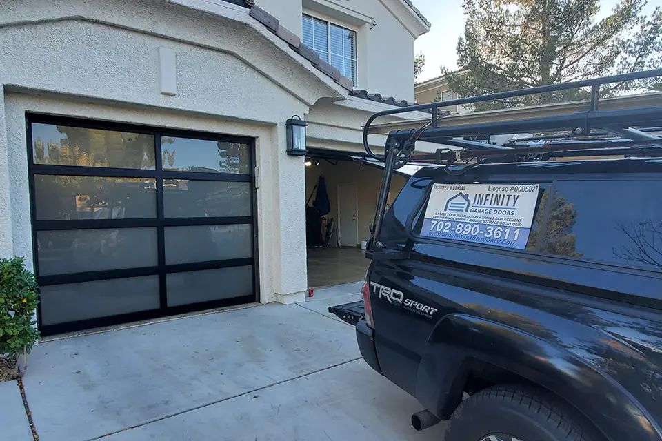 Frosted Glass Garage Door in Las Vegas