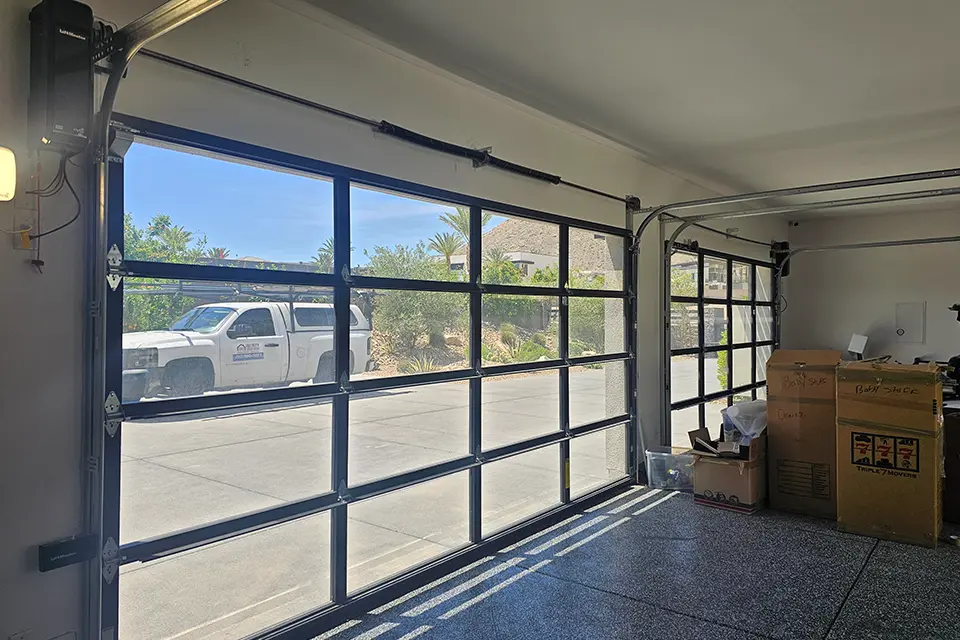 Full-View Glass Garage Door in Las Vegas