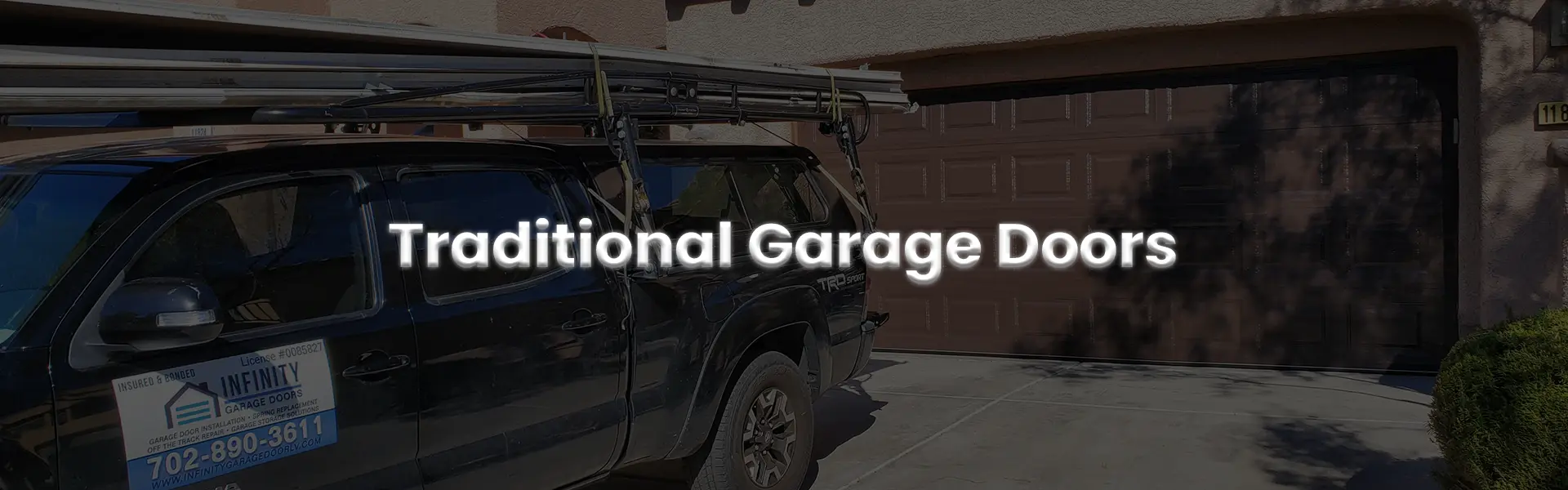 Traditional garage door in Las Vegas