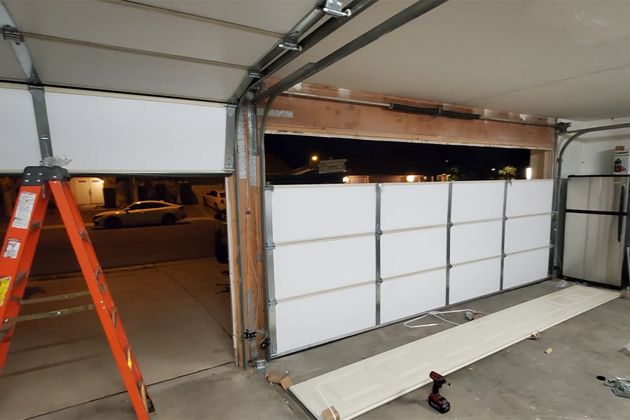 Emergency garage door panel repair service available 24/7 in Las Vegas