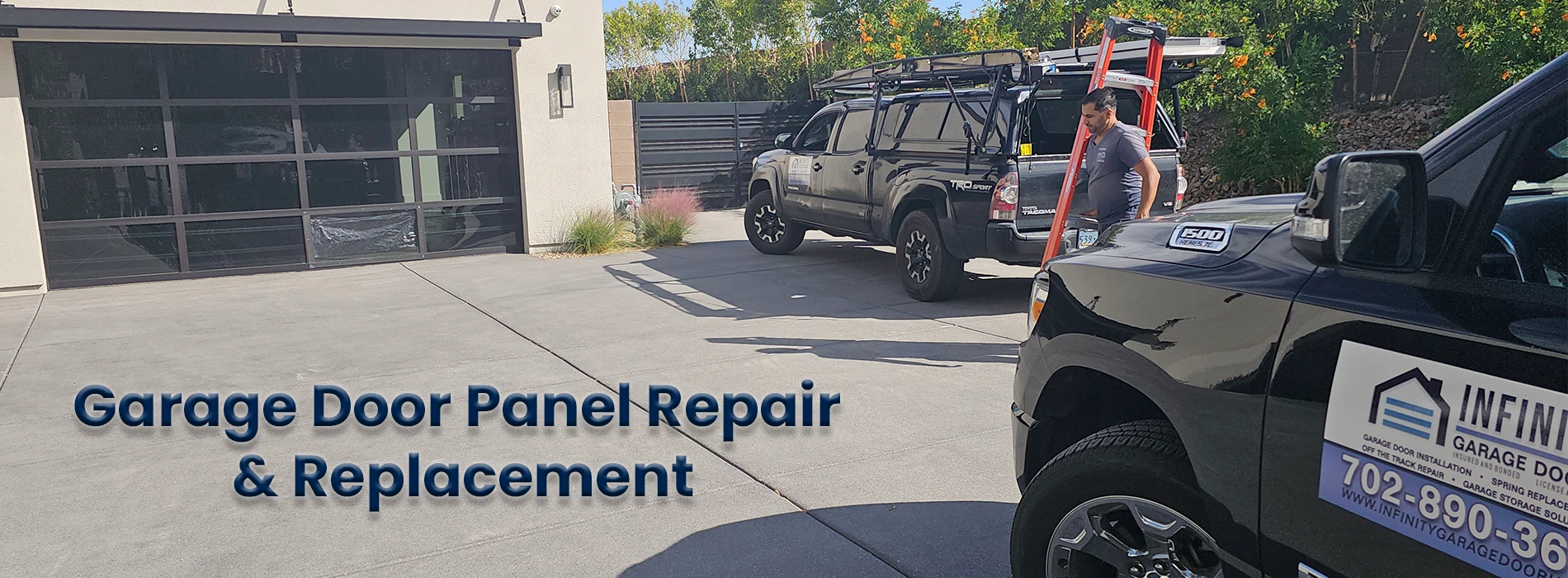 Garage door panel repair in Las Vegas