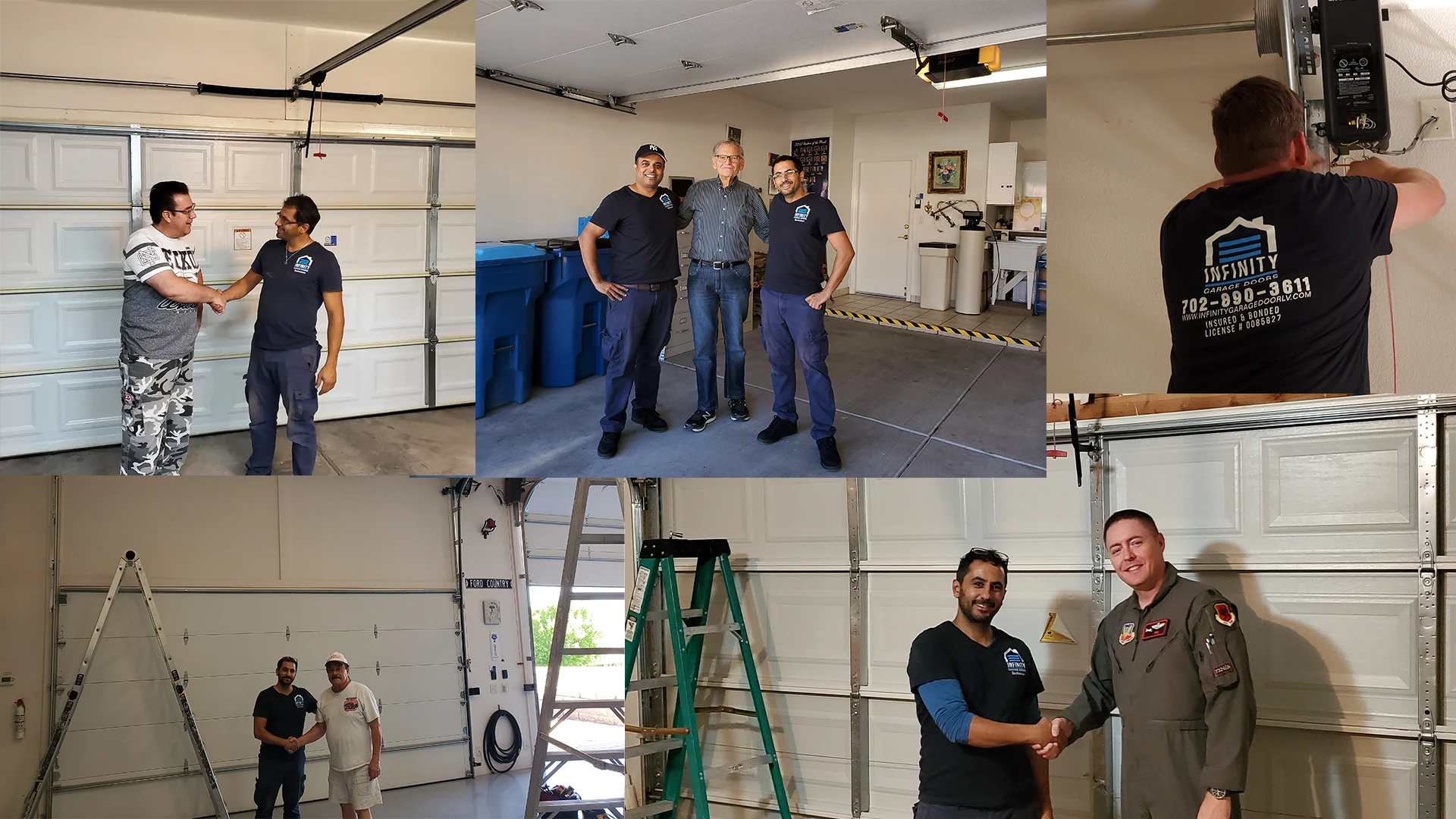 Best garage door company in Las Vegas – Infinity Garage Door Repair technician assisting a customer